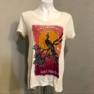 Lucky Brand Womens T-Shirt - White - Size Small